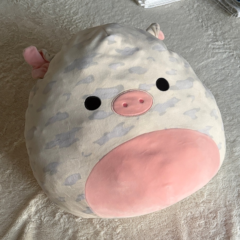 HUGE soft rosie the pink spotted pig squishmallow